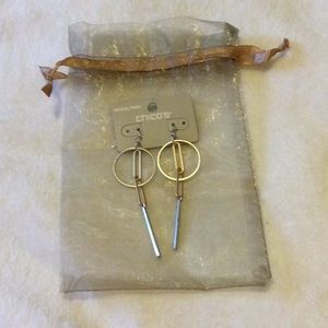 Chico’s Ladies Earrings, Mixed silver and gold